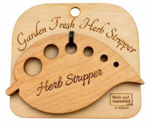 Garden Fresh Light Wood Herb Stripper Leaf Kitchen Tool Made in Maine New